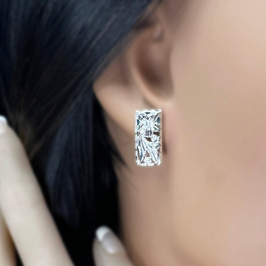 Kukui Plumeria Scroll Earrings