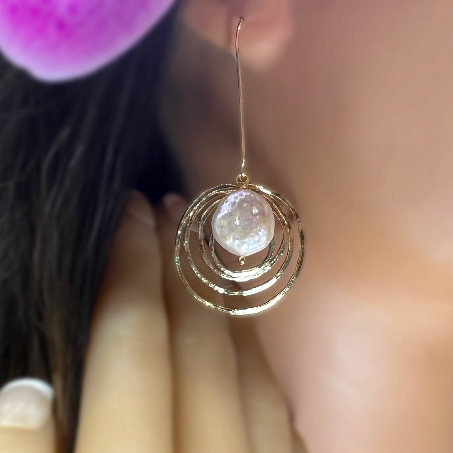 Pearl Drop Na Nalu Earrings