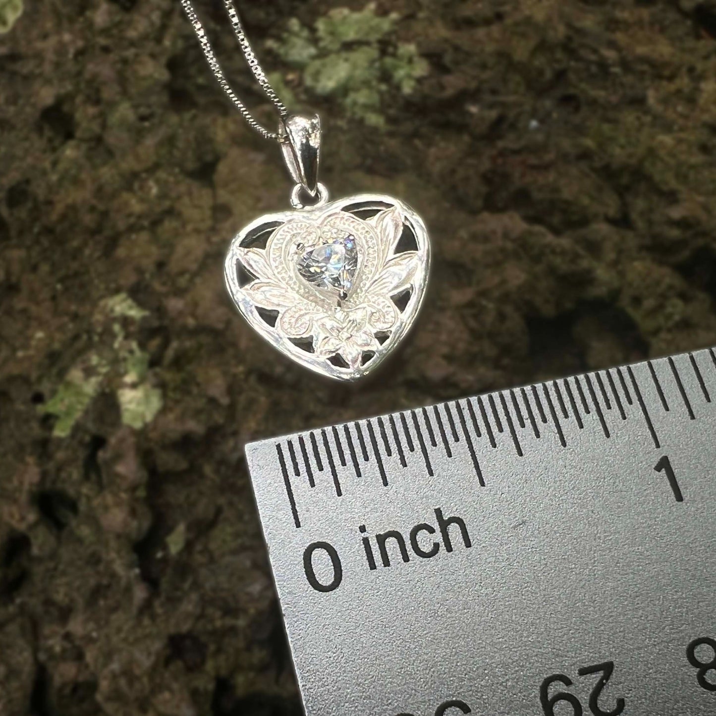 Wahine Cubic Zirconia Heart Pendant