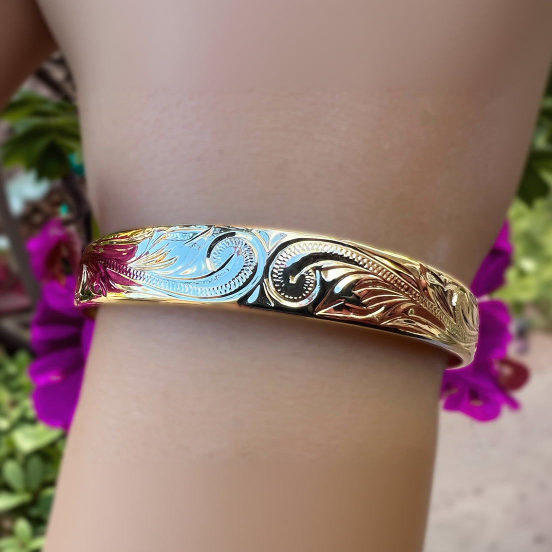 Adjustable Hawaiian Scroll Heirloom Bangle - Pre-Order Now - Available July 2026