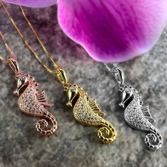 Lio Kai Seahorse Pave Pendant