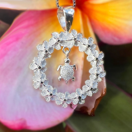 Honu Turtle Po`ai Lei Pendant
