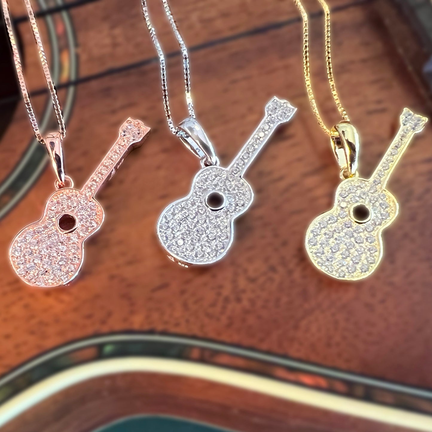 Ukulele Pave Pendant