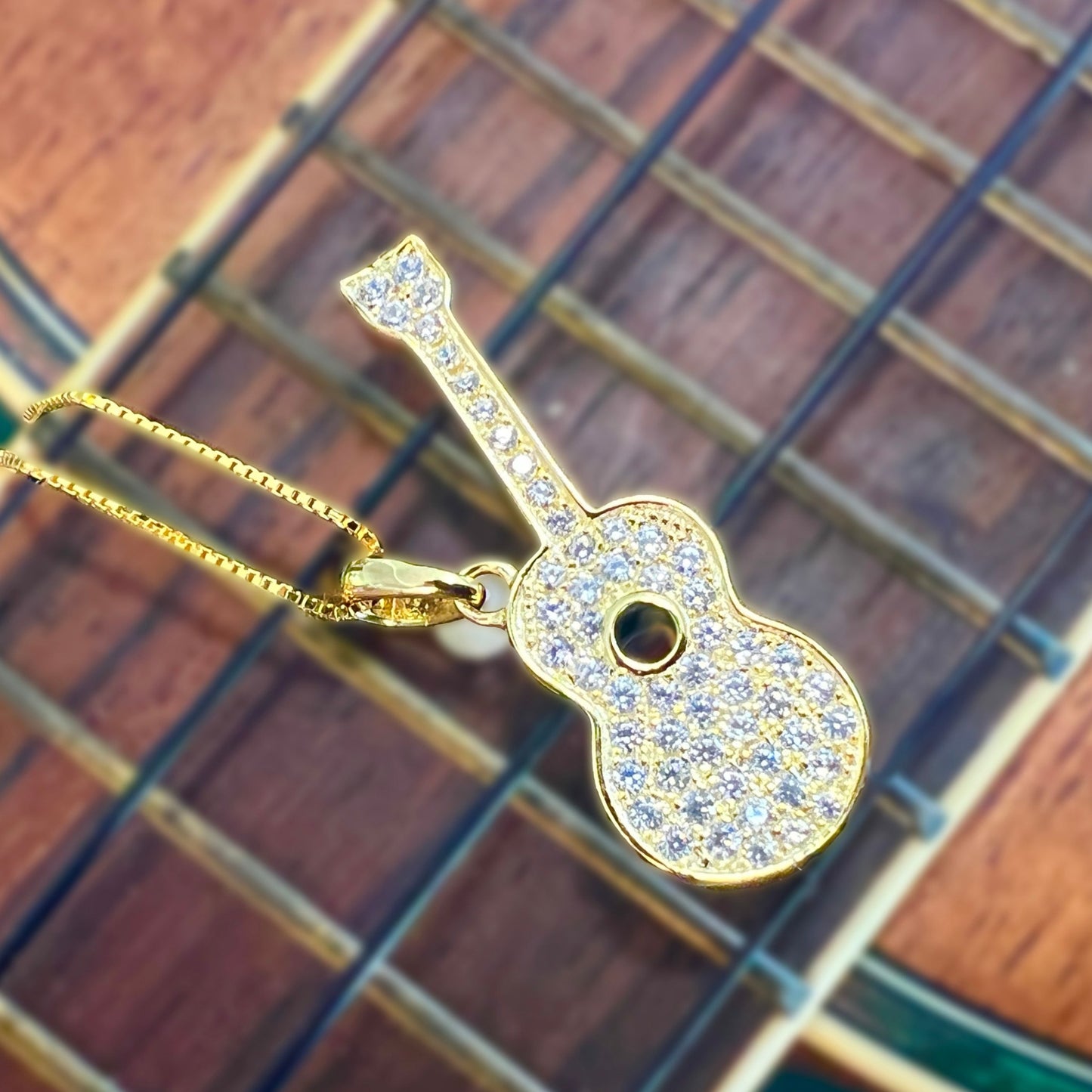 Ukulele Pave Pendant