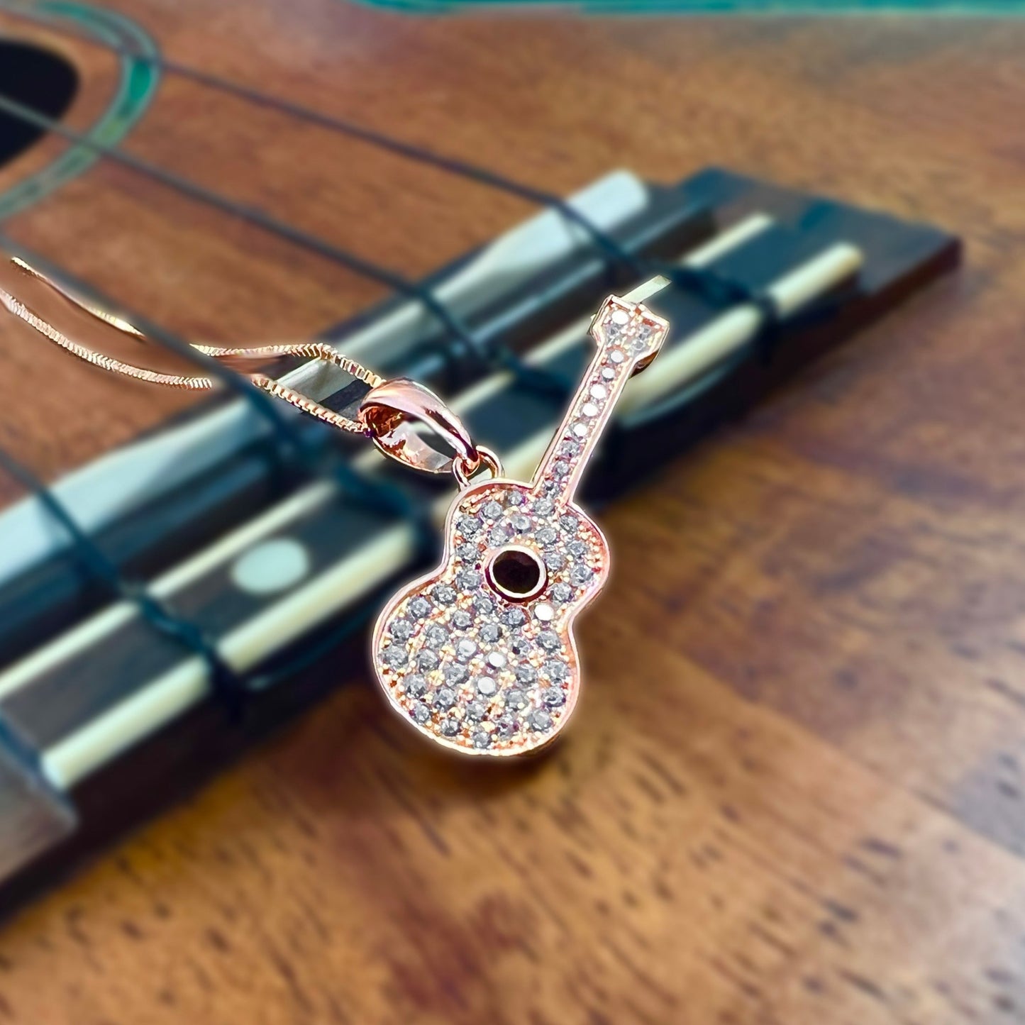 Ukulele Pave Pendant