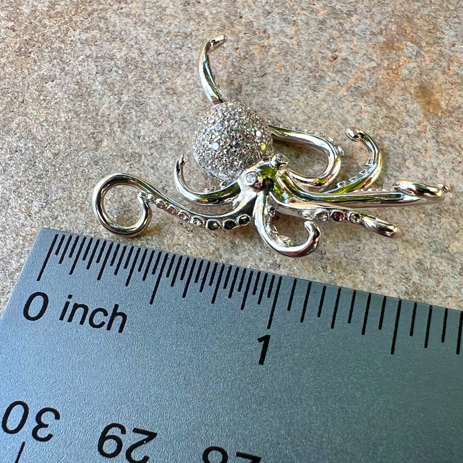 He'e Octopus CZ Pave Pendant