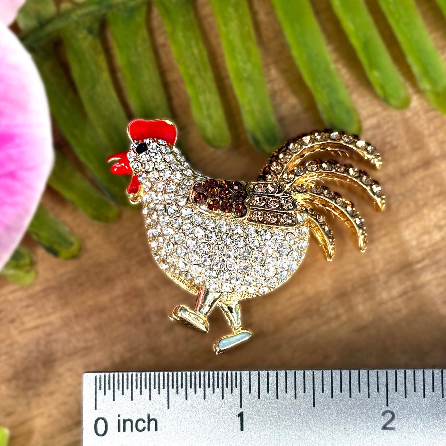 Kauai Rhinestone Rooster Magnets Set of 3