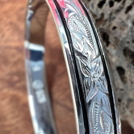 6MM Heritage Hawaiian Scroll Keiki Bangle