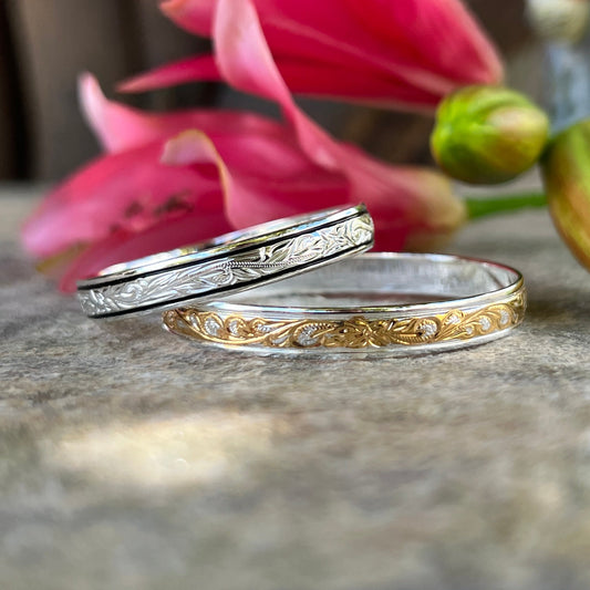 6MM Heritage Hawaiian Scroll Keiki Bangle