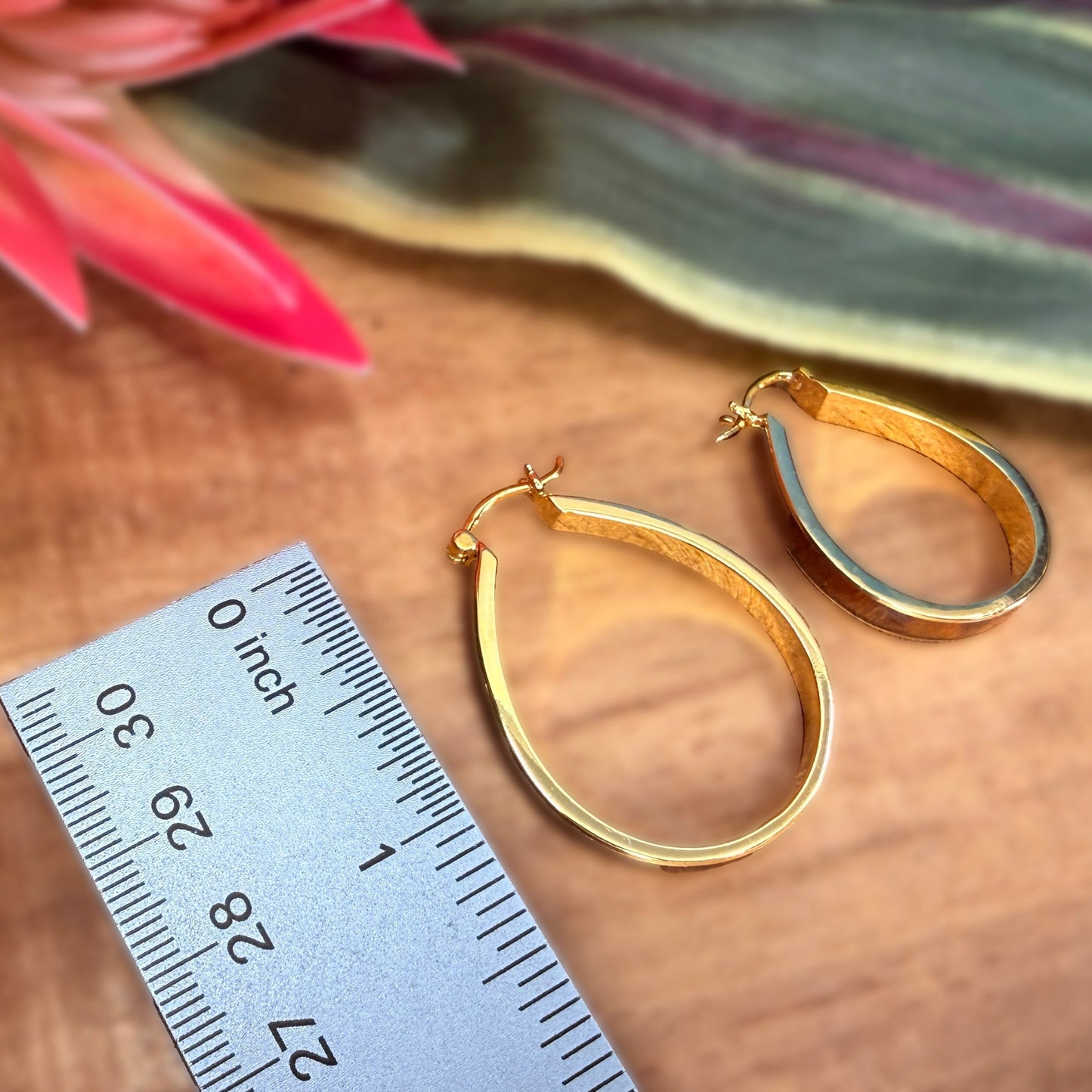 Koa Wood Hoop Earrings