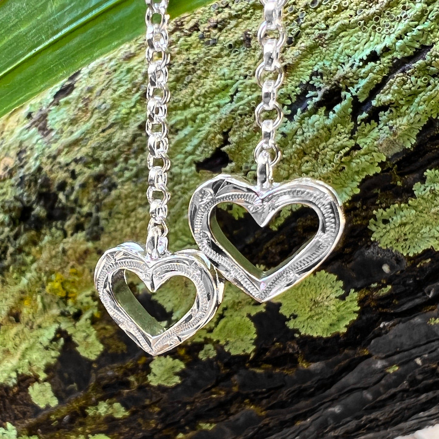 Lana Ana Double Heart Hawaiian Scroll Earrings