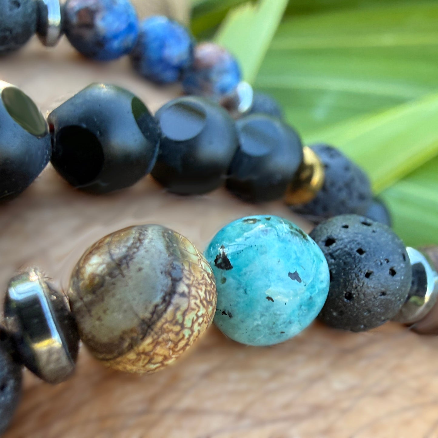 Pohaku Ola Lava Stone Bead Bracelets