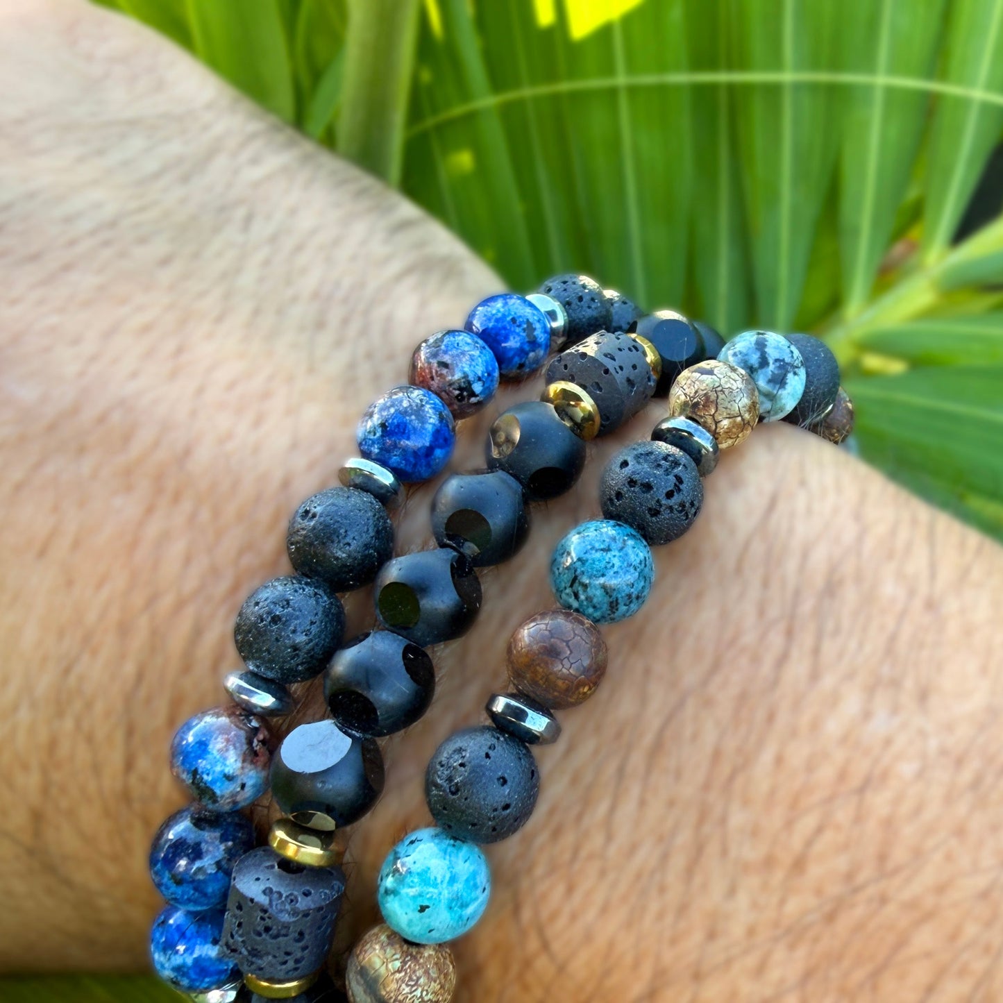 Pohaku Ola Lava Stone Bead Bracelets