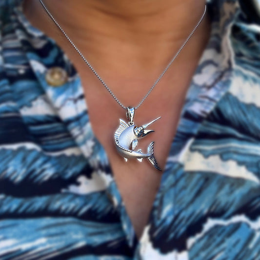Aʻu Marlin CZ Pendant