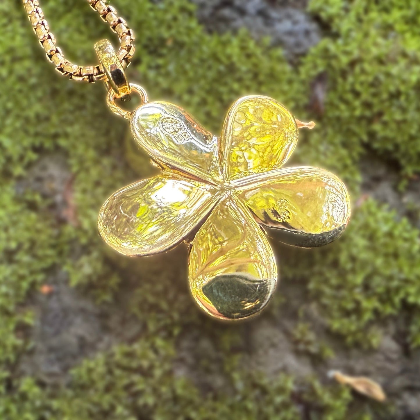 Nui Koa Plumeria Flower Pendant