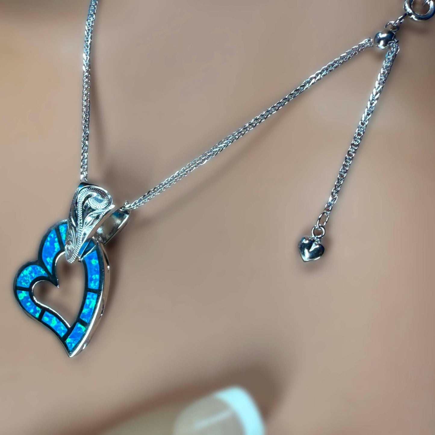 Opalite Floating Heart Pendant