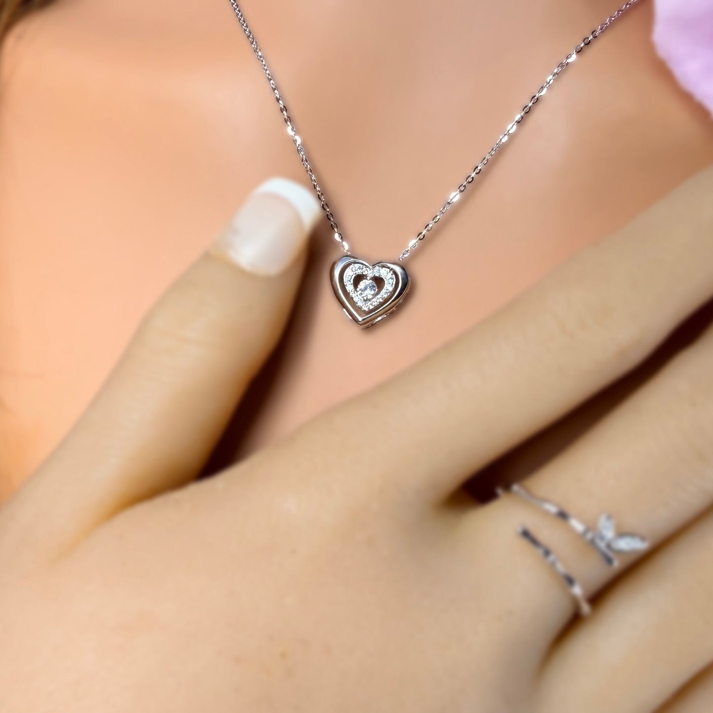 Pili 2 In 1 Double Heart Pendant
