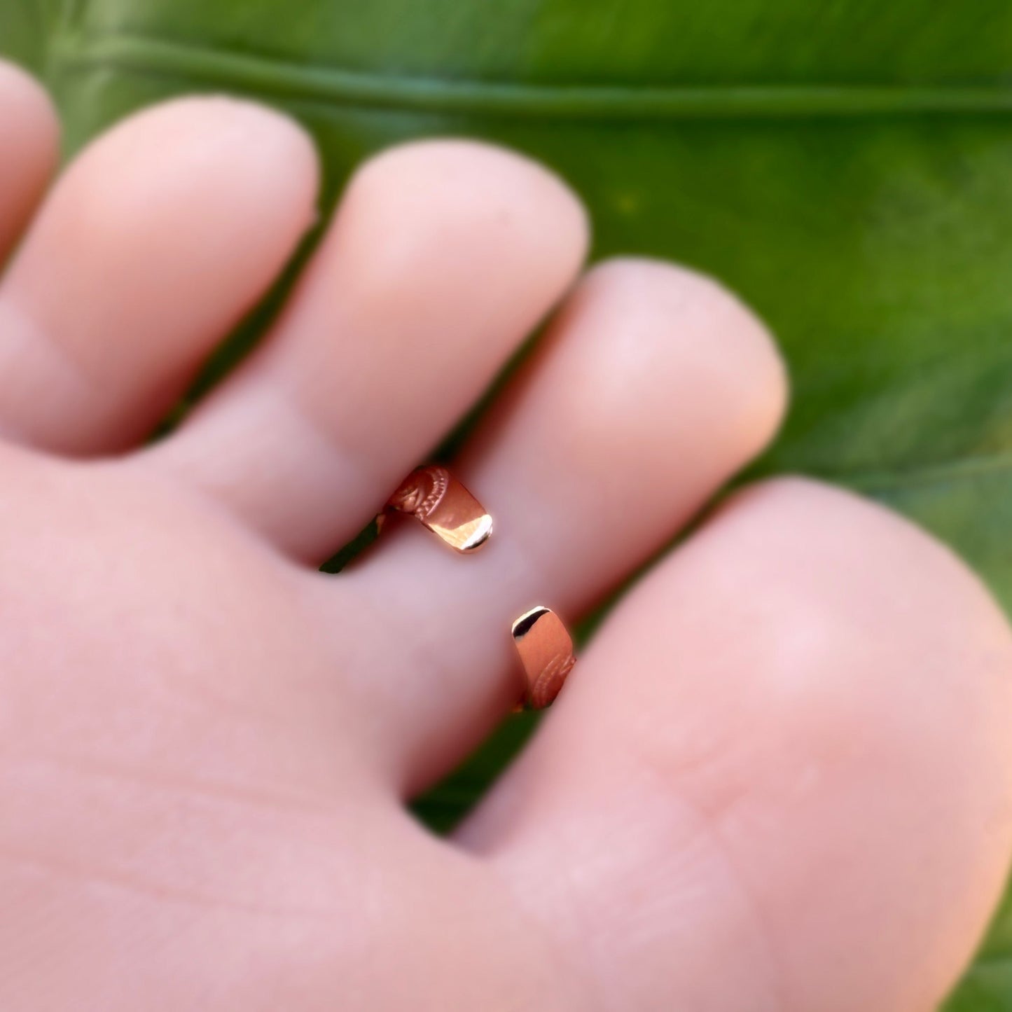 Plumeria Hawaiian Scroll Toe Ring