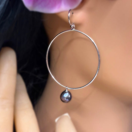 Poai Pearl Hoop Earrings