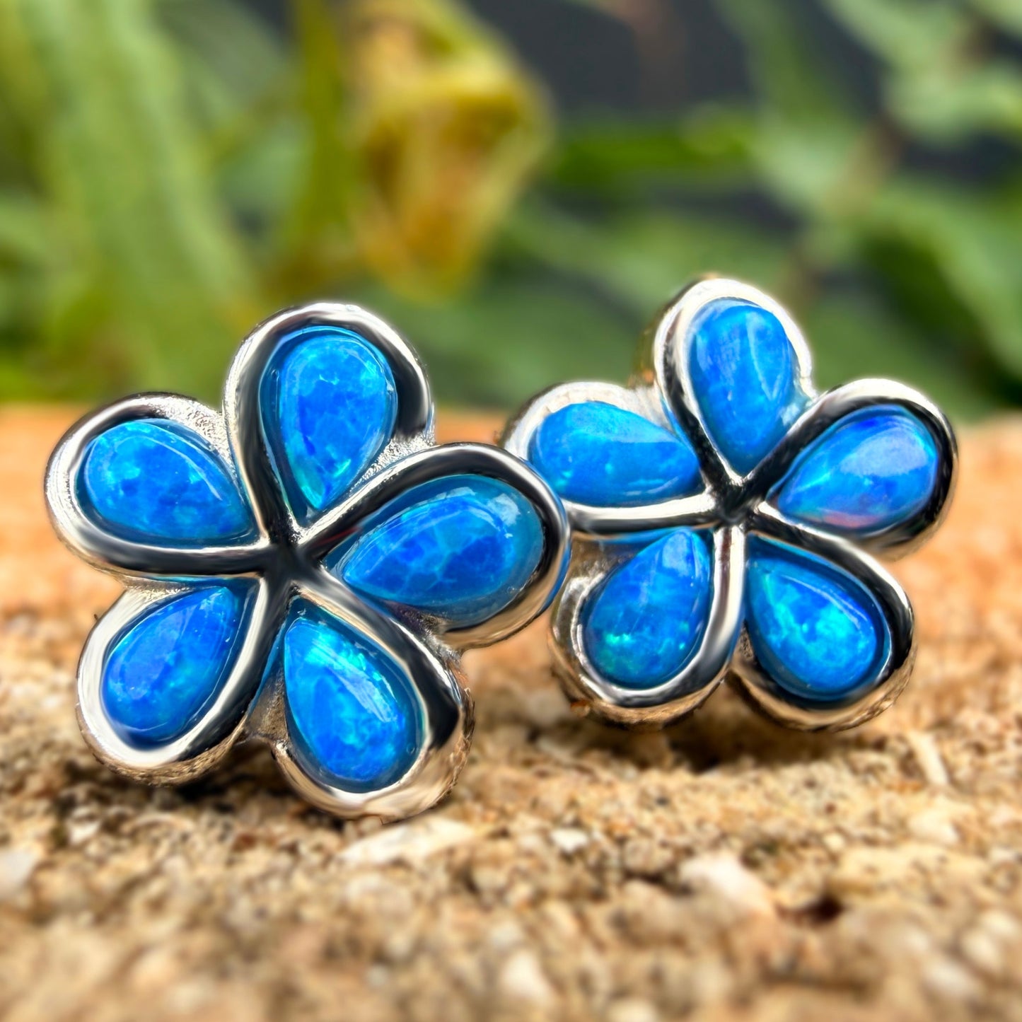 Pua Plumeria Heart Opalite Jewelry