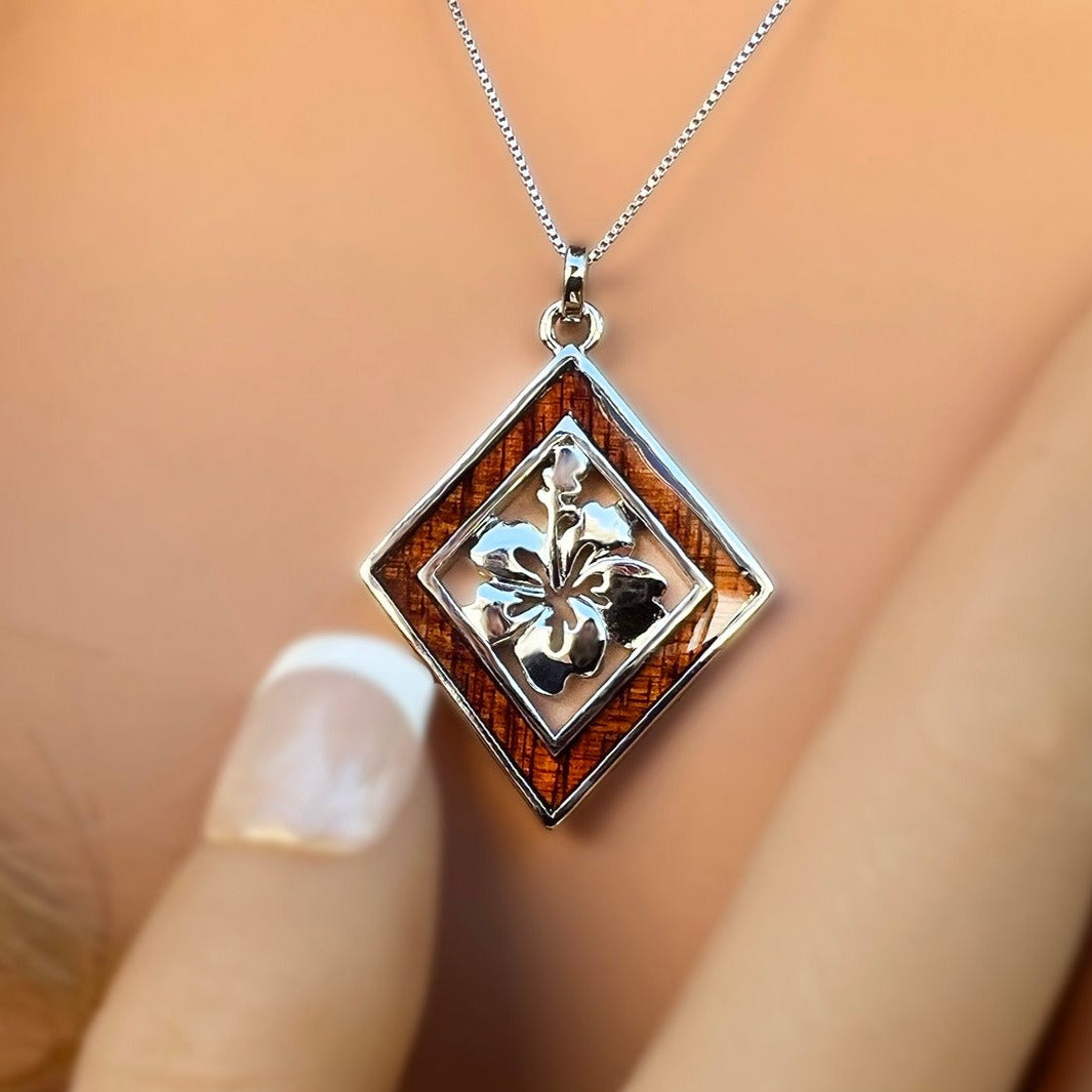 Puanani Flower Koa Pendants