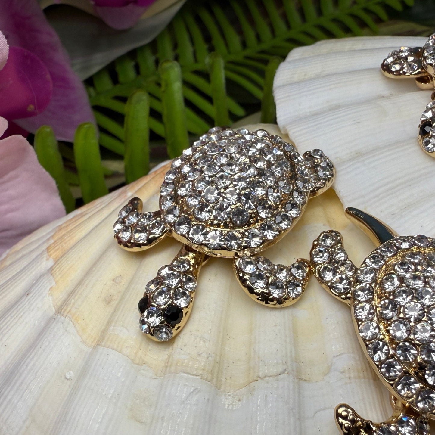 Rhinestone Honu Turtle Magnets Set of 3