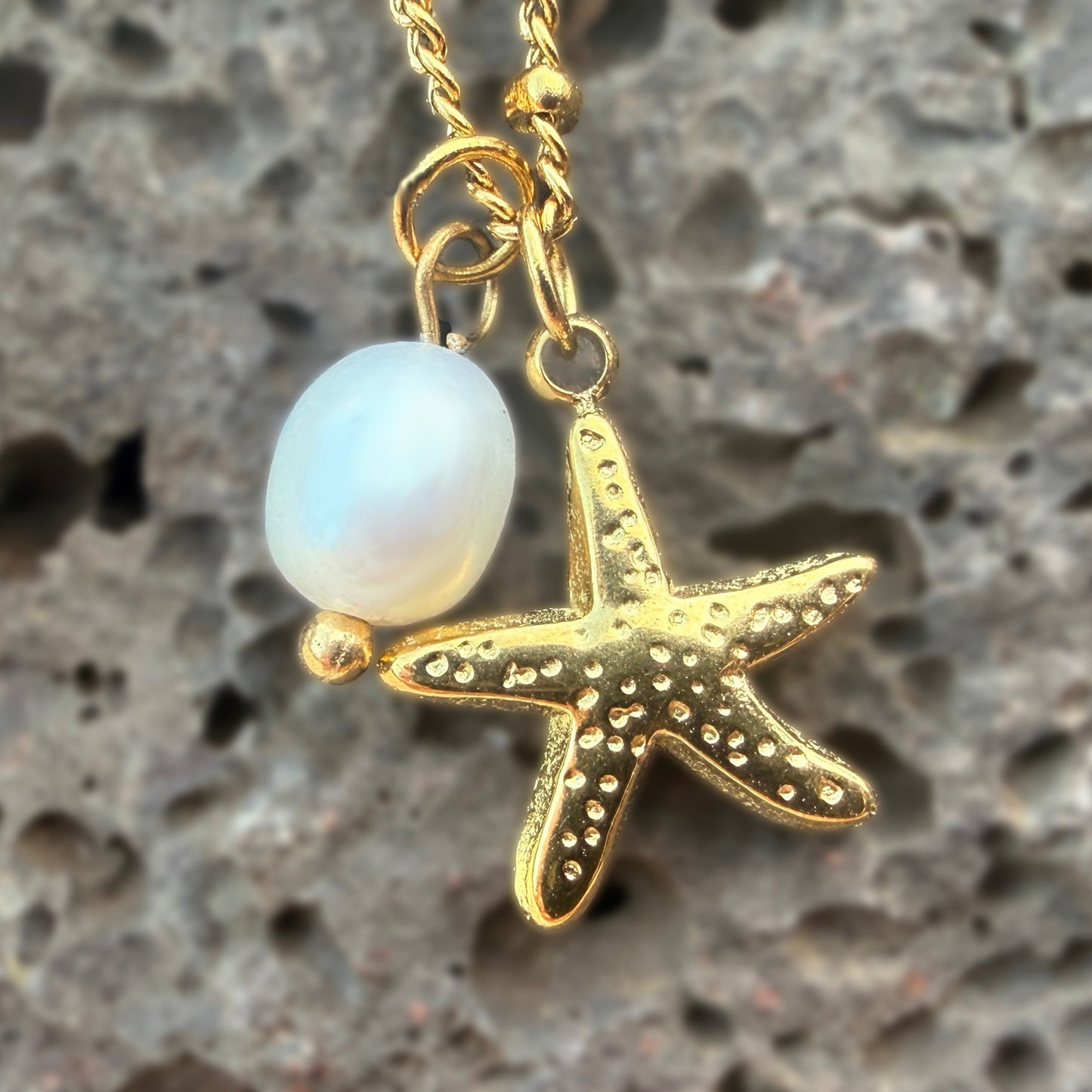 Set of 2 Kahakai Pearl Sea Charm & Shell Necklaces
