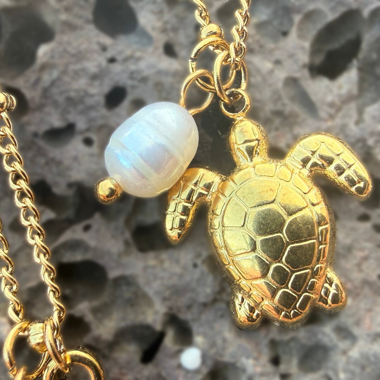 Set of 2 Kahakai Pearl Sea Charm & Shell Necklaces