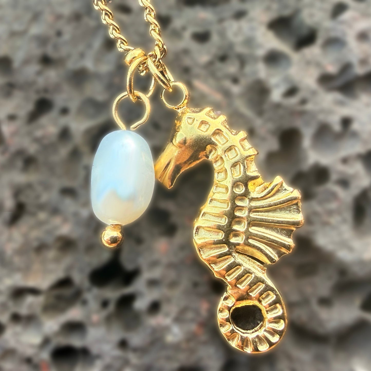 Set of 2 Kahakai Pearl Sea Charm & Shell Necklaces
