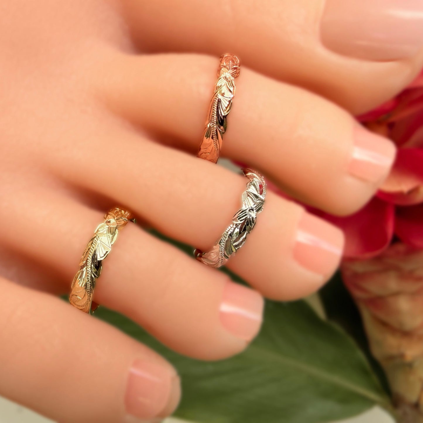 Maʻalahi Hawaiian  Scroll Toe Ring