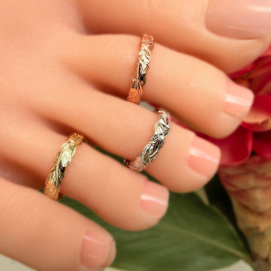 Maʻalahi Hawaiian  Scroll Toe Ring