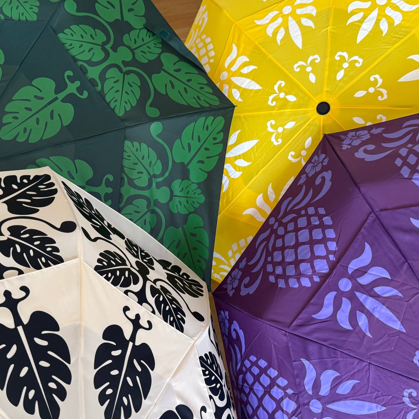 Hawaiian Quilt Print Foldable Umbrella