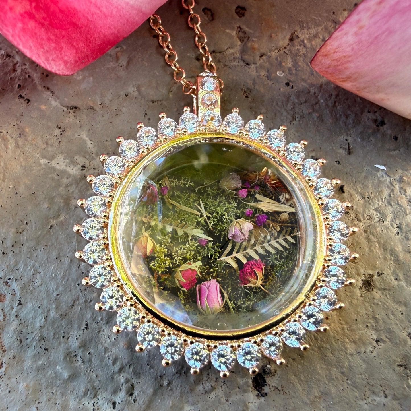 Malama Lei CZ Memory Locket
