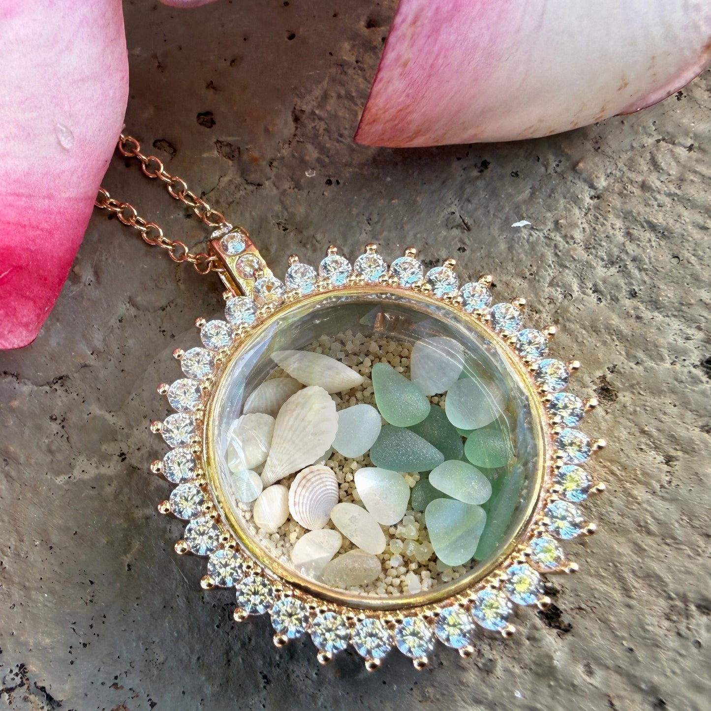 Malama Lei CZ Memory Locket