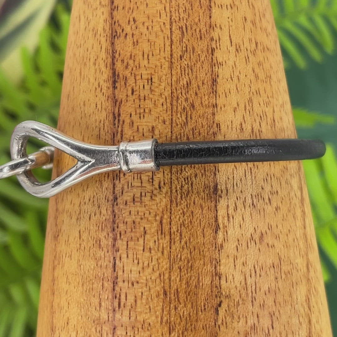 Leather & Sterling Silver Fish Hook Bracelet – Showcase Hawaii