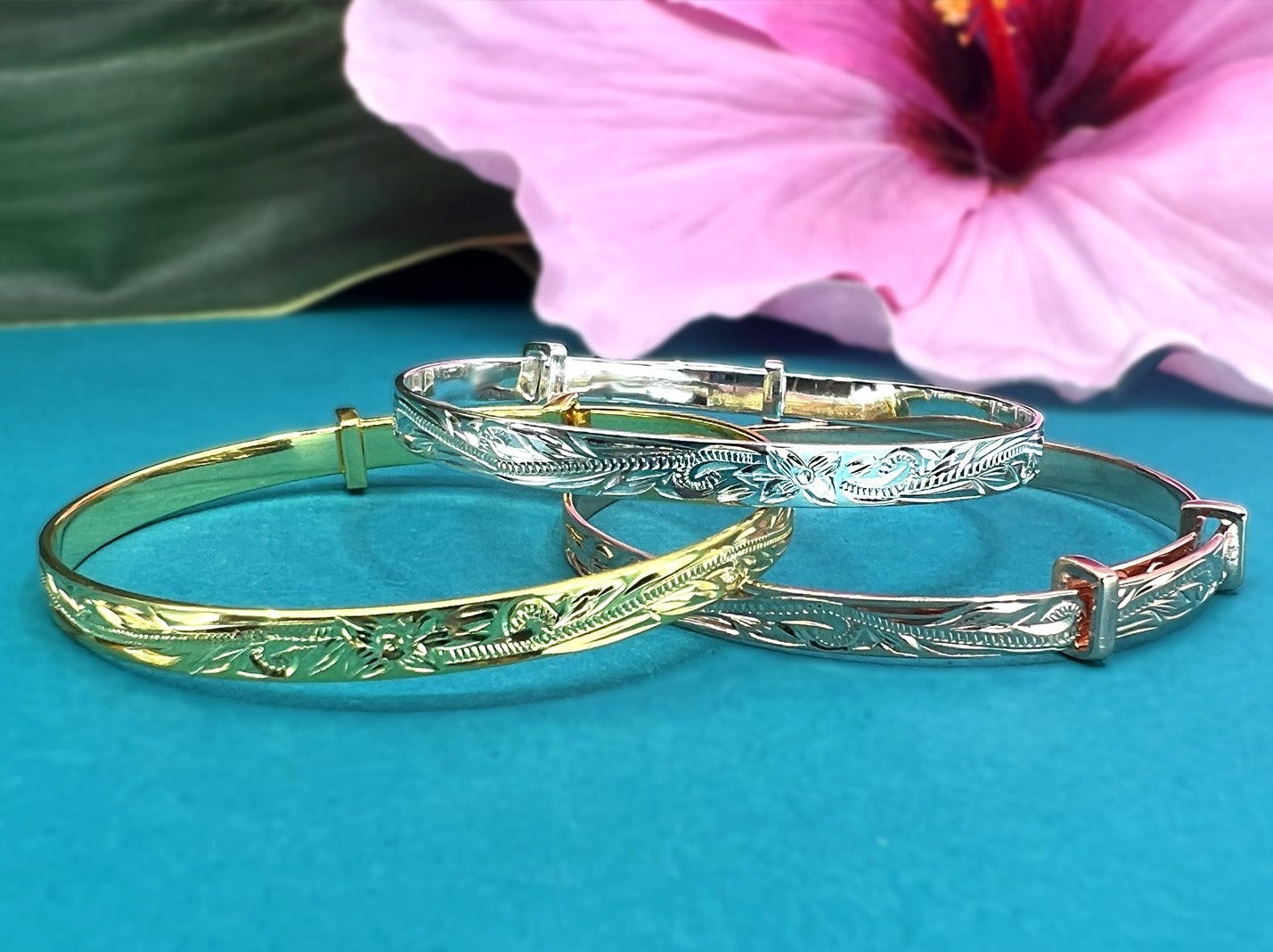 4mm Keiki Hawaiian Heirloom Adjustable Bangle