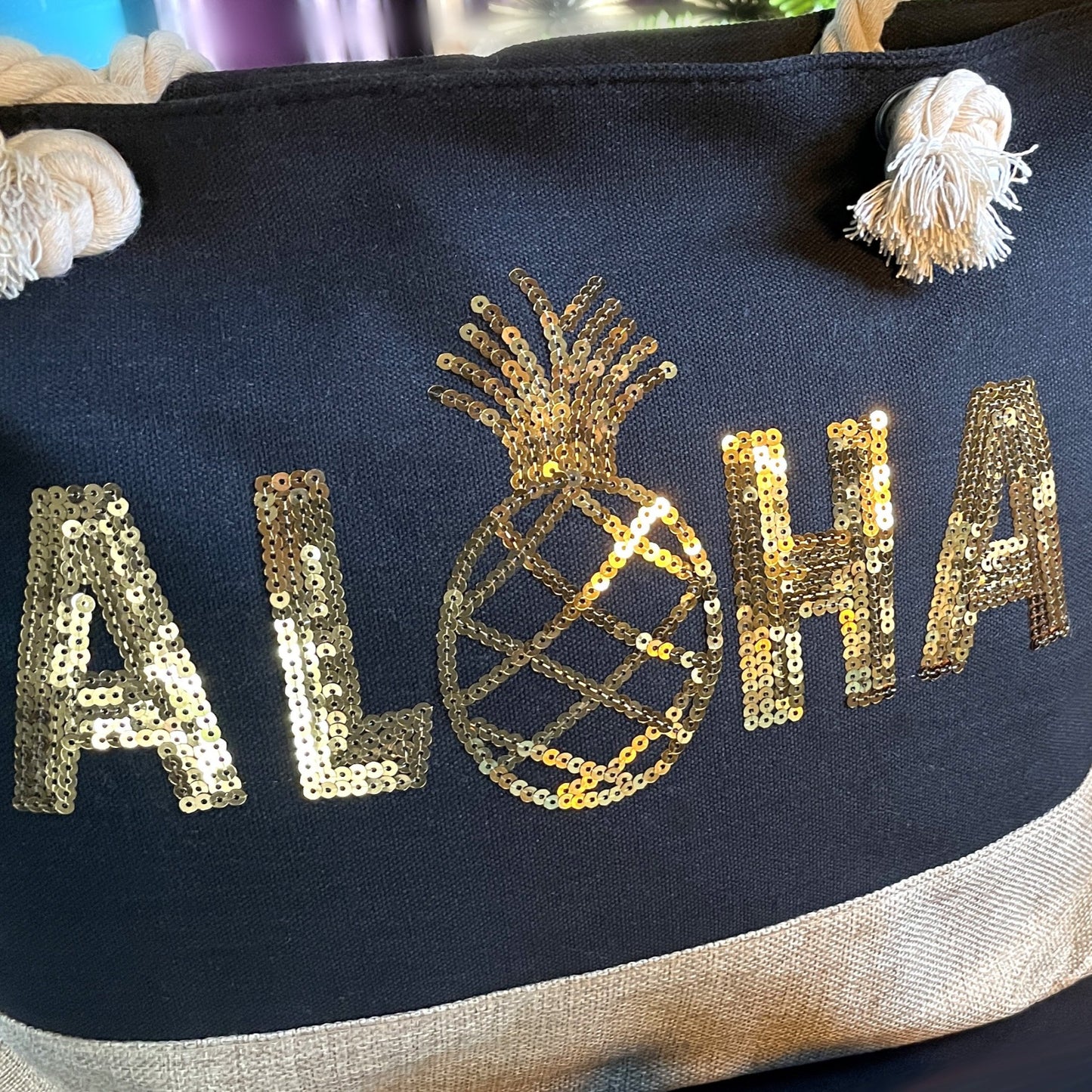 Aloha Shimmer Rope Tote