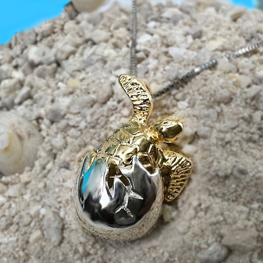 Baby Hatching Honu Pendant