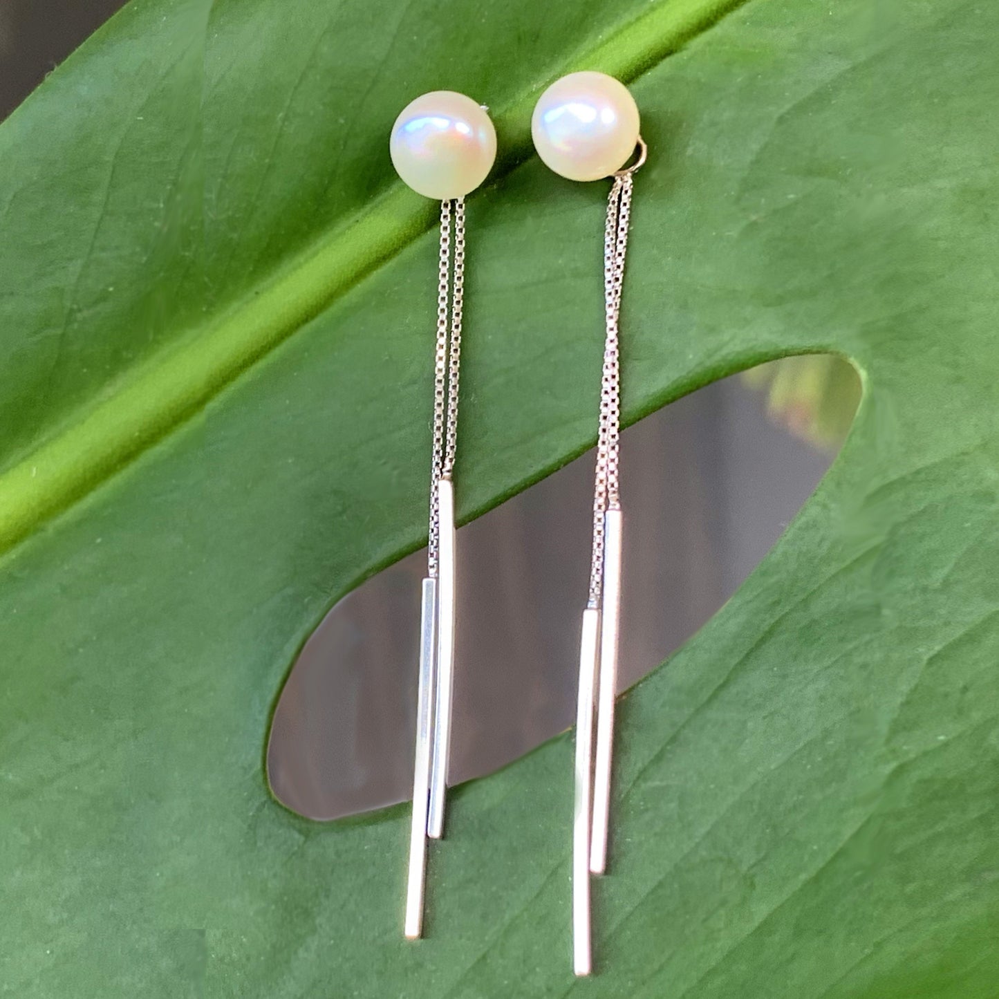 Chopstick Pearl Earrings