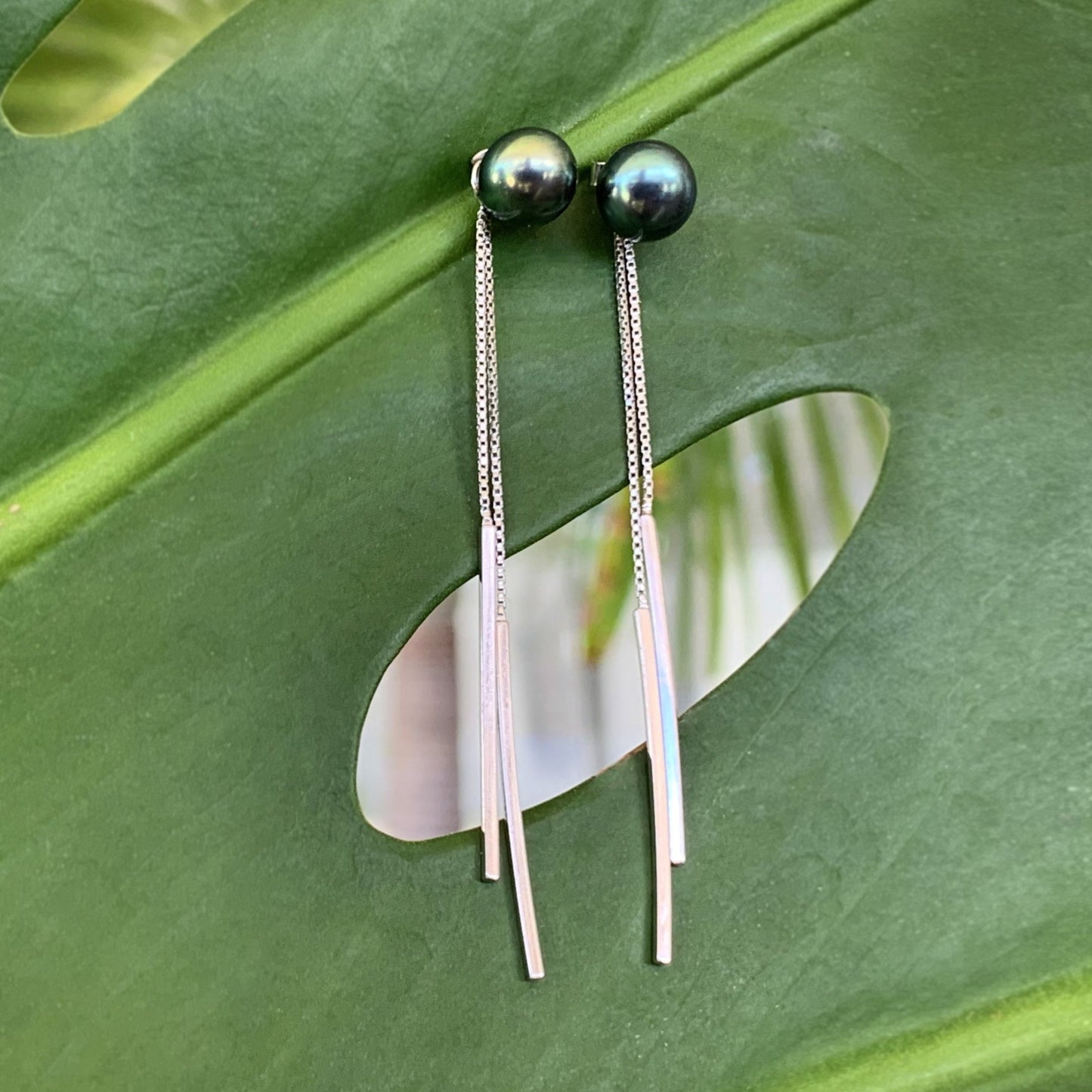 Chopstick Pearl Earrings