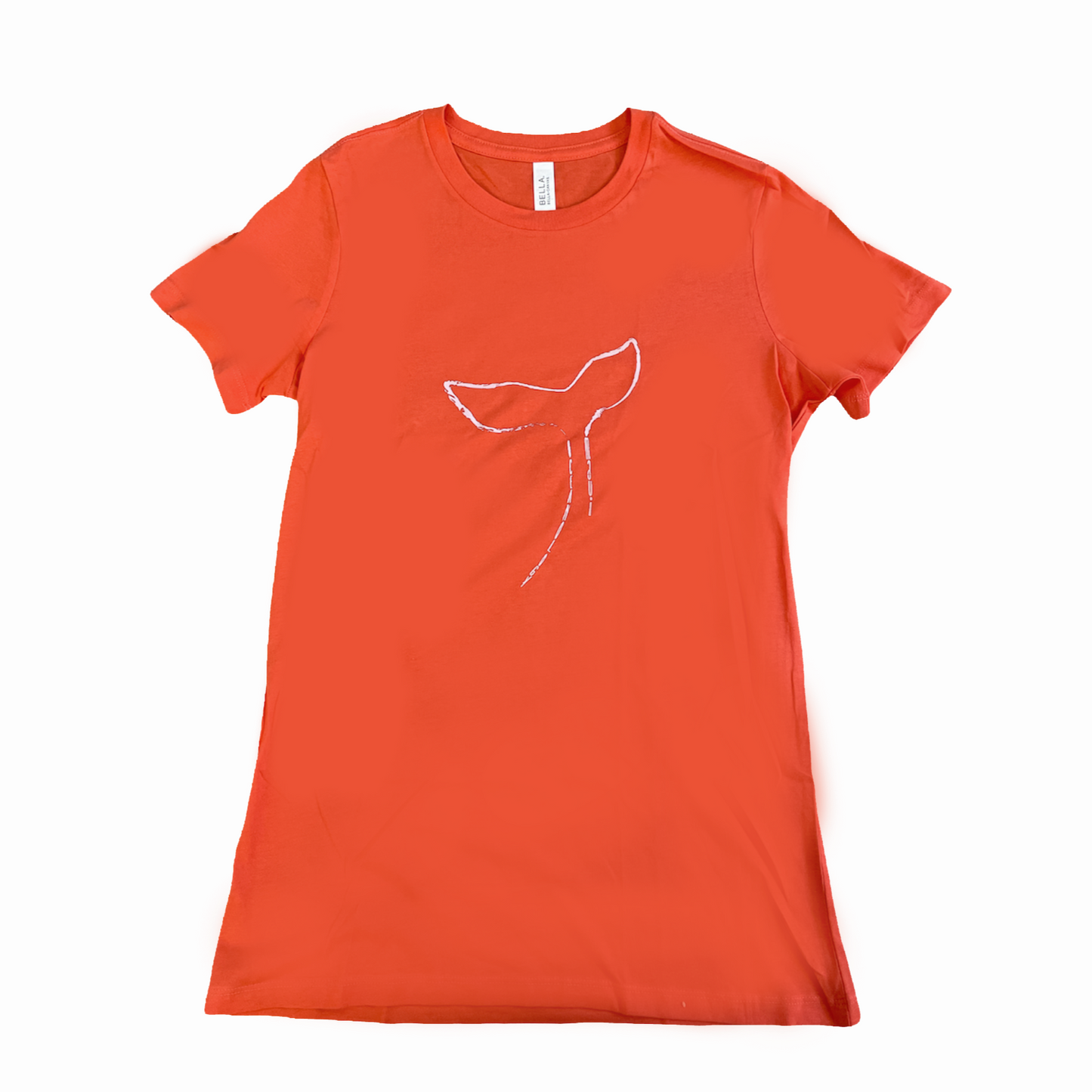 Whale Tail Tee in Coral