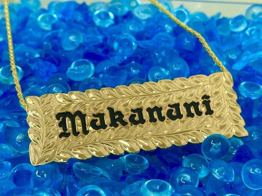 Nameplate with Maile Design