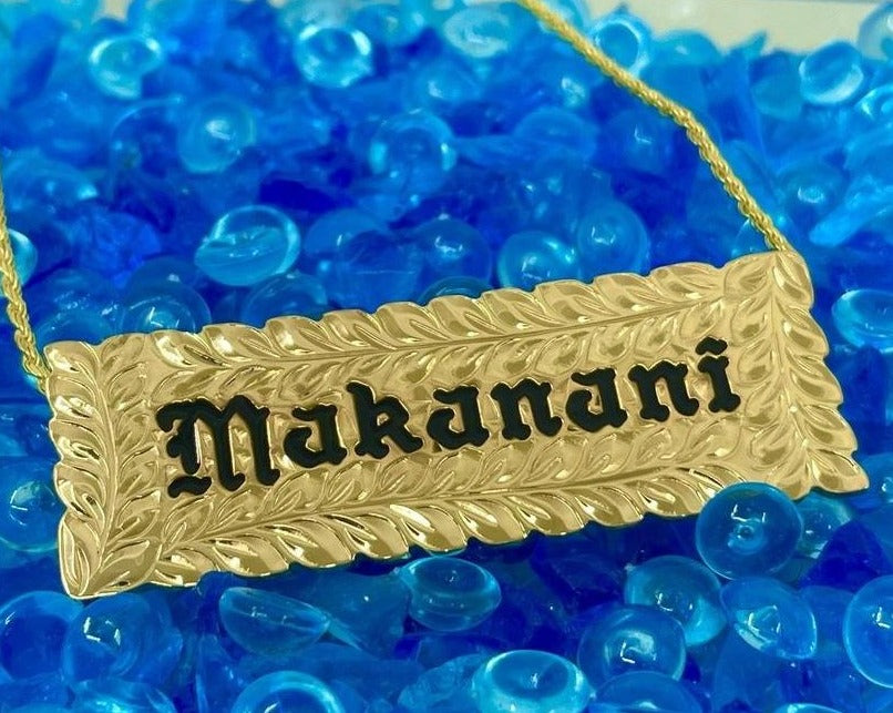 Nameplate with Maile Design