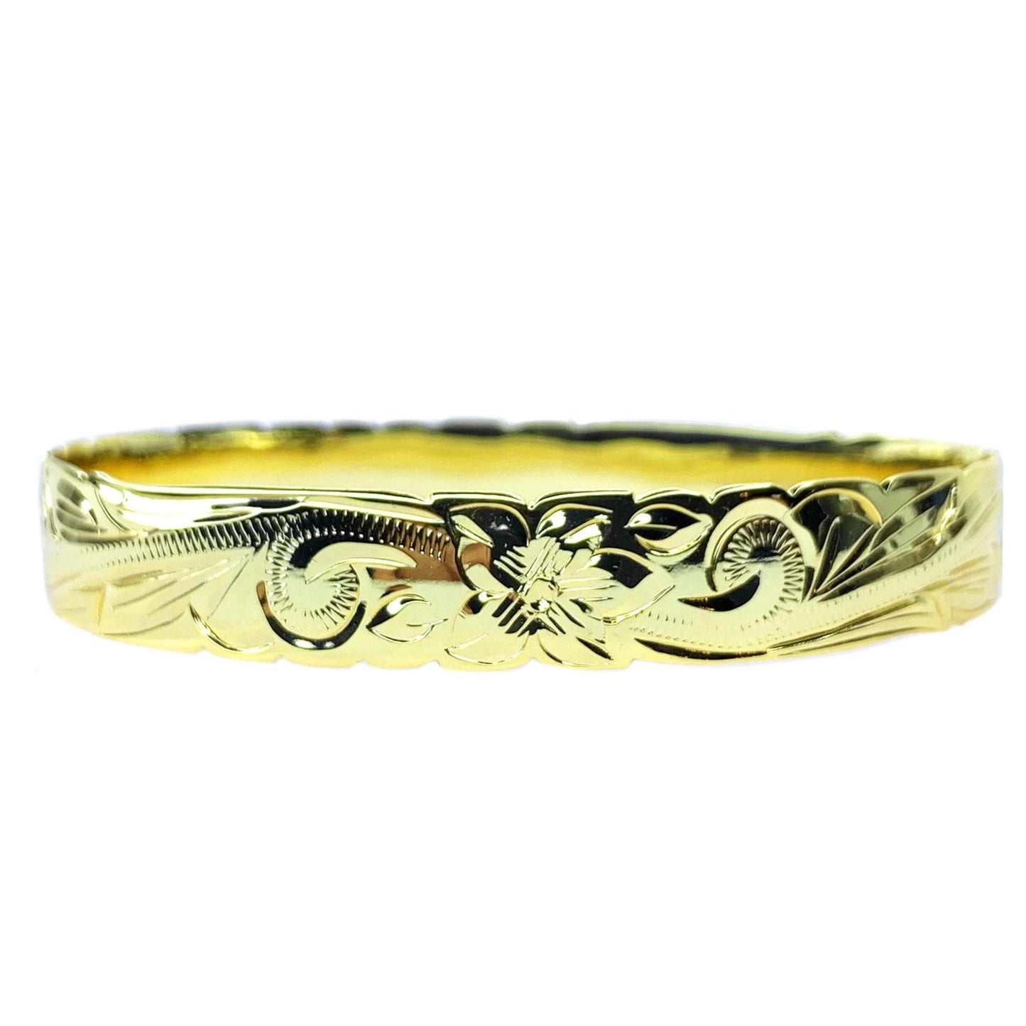 10MM Hawaiian scroll bangle up close