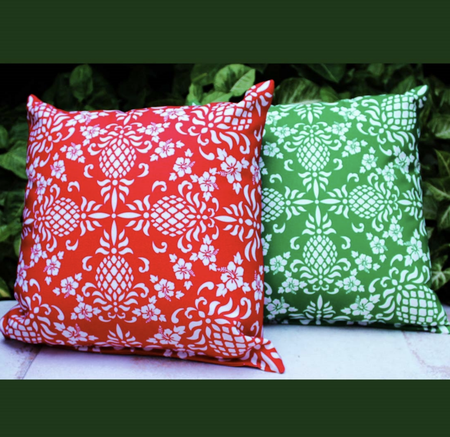 Hawaiian Holiday Pillow Back