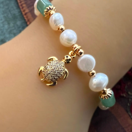 Sea Turtle Hook Bracelet Sterling Silver - FantaSea Jewelry