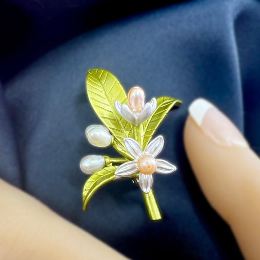 Puanani Pearl Flower Brooch