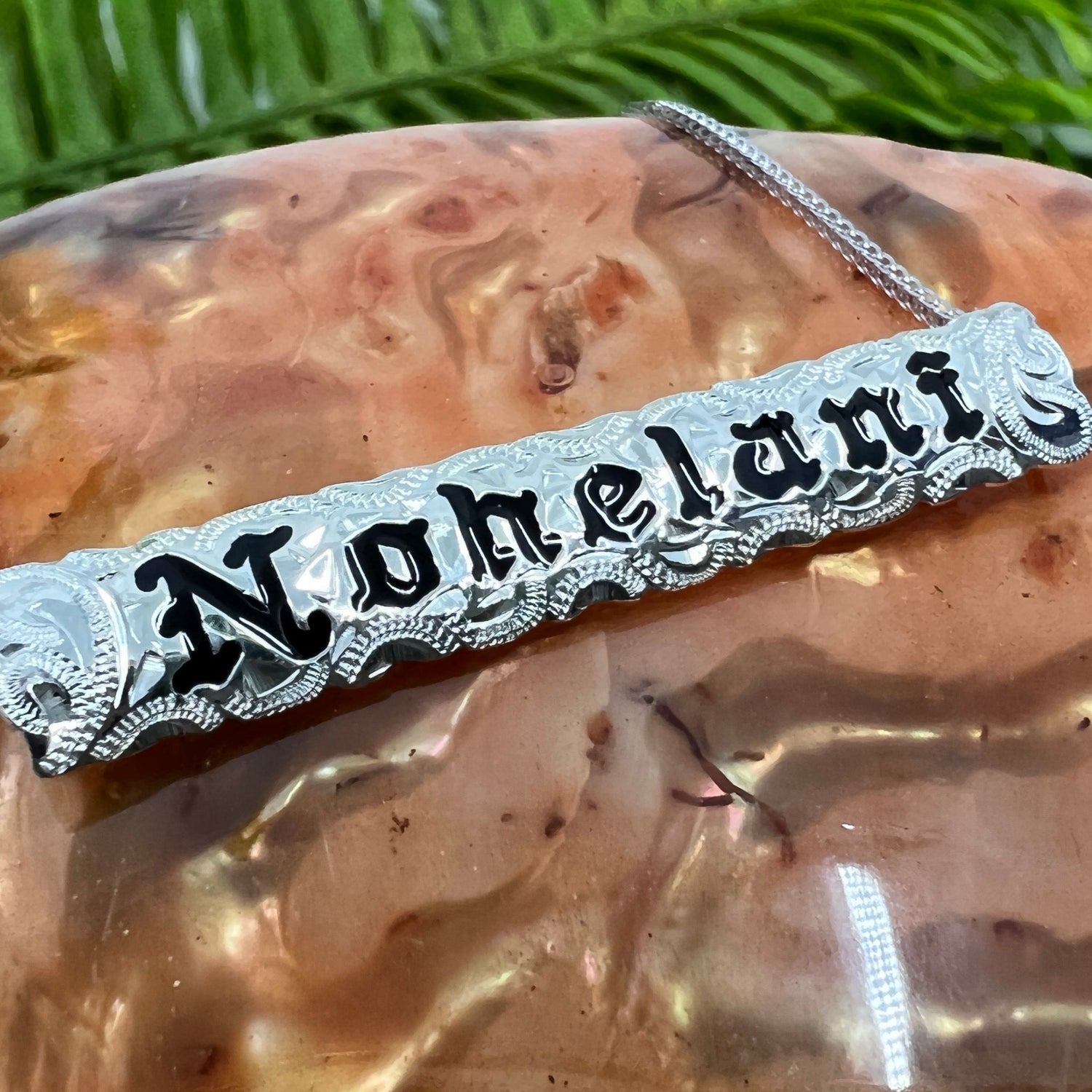 Hawaiian Scroll Custom 8mm Nameplate