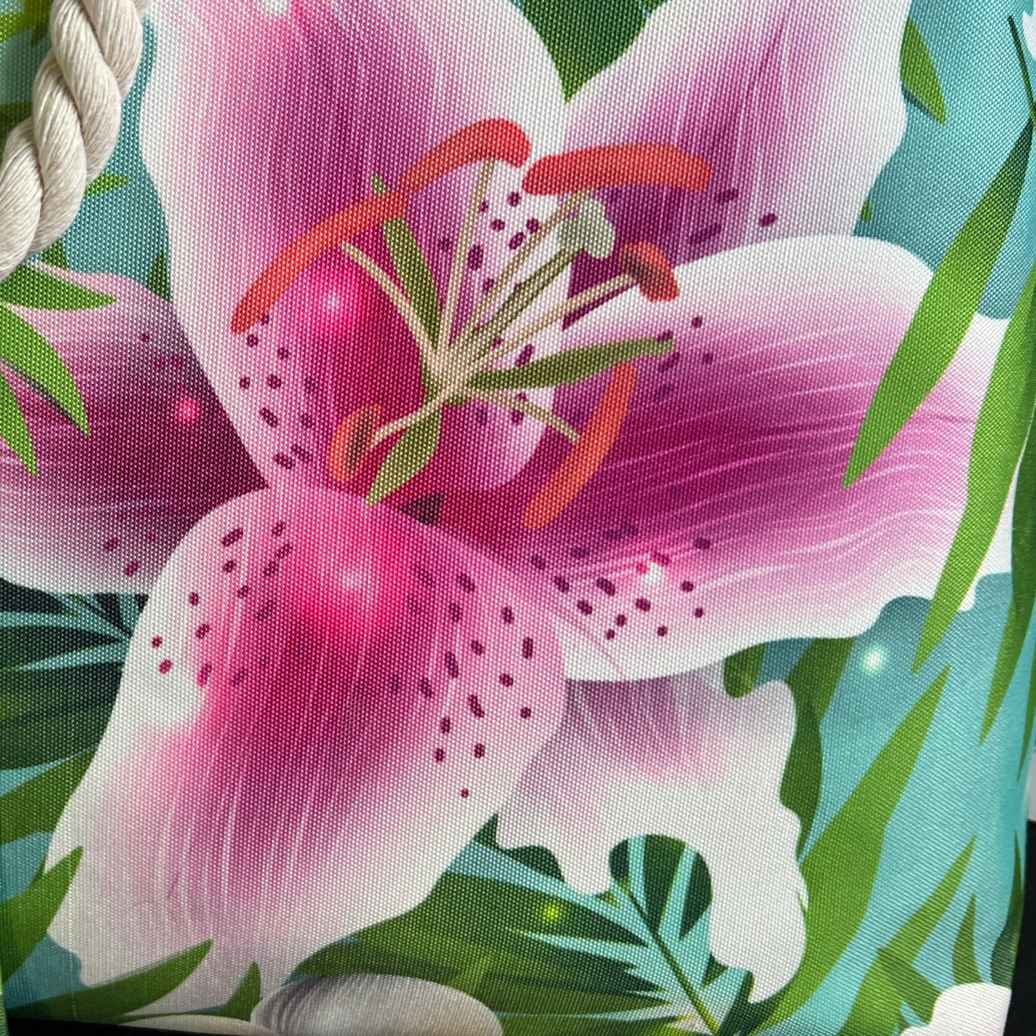 Pink Lily Rope Tote