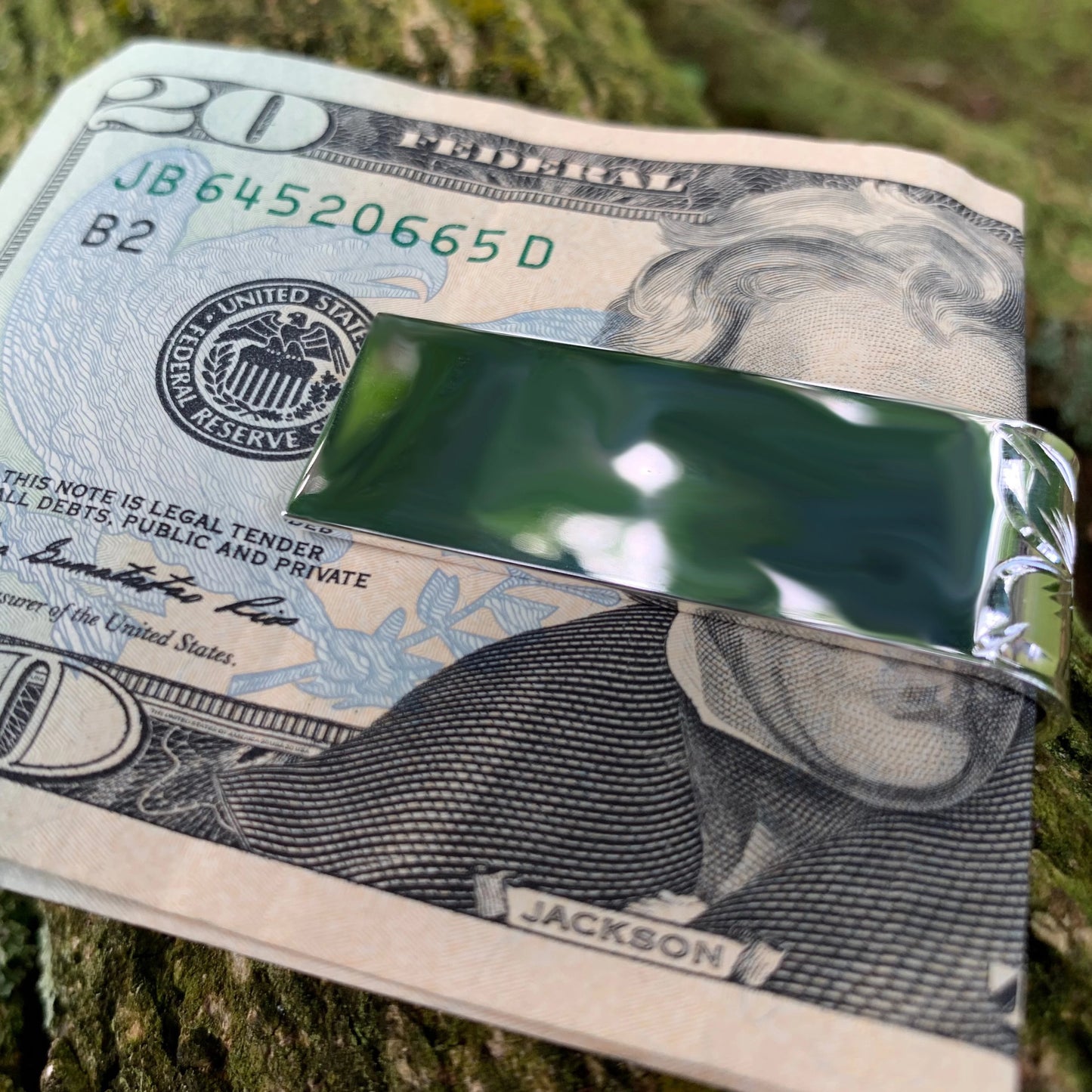 Hawaiian Scroll Money Clip Back